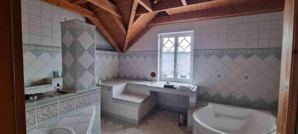 Koupelna v ubytování Villa Theresa