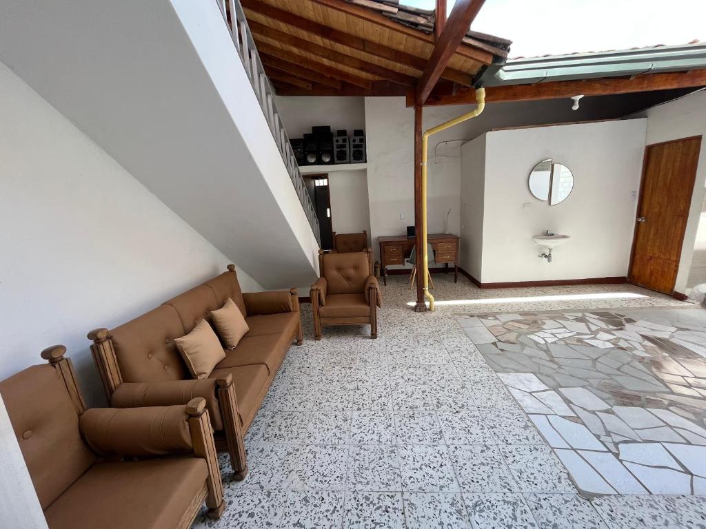 Posezení v ubytování Casa Blanca Hostal