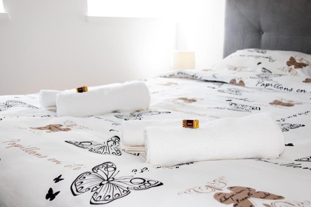 Postel nebo postele na pokoji v ubytování Apartmani Kac