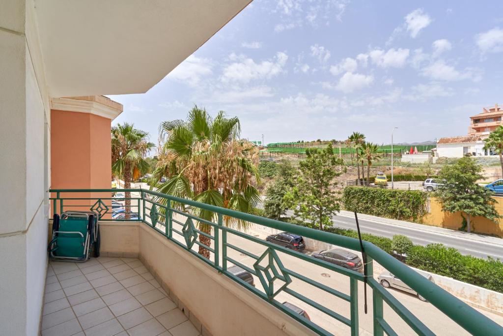 Balkón alebo terasa v ubytovaní Beachfront apartment Torrox Costa