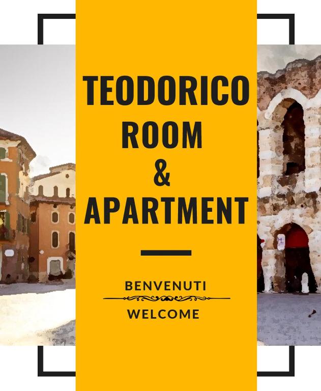 a yellow sign that reads telephone room and apartment at Teodorico Room & Apartment in Verona