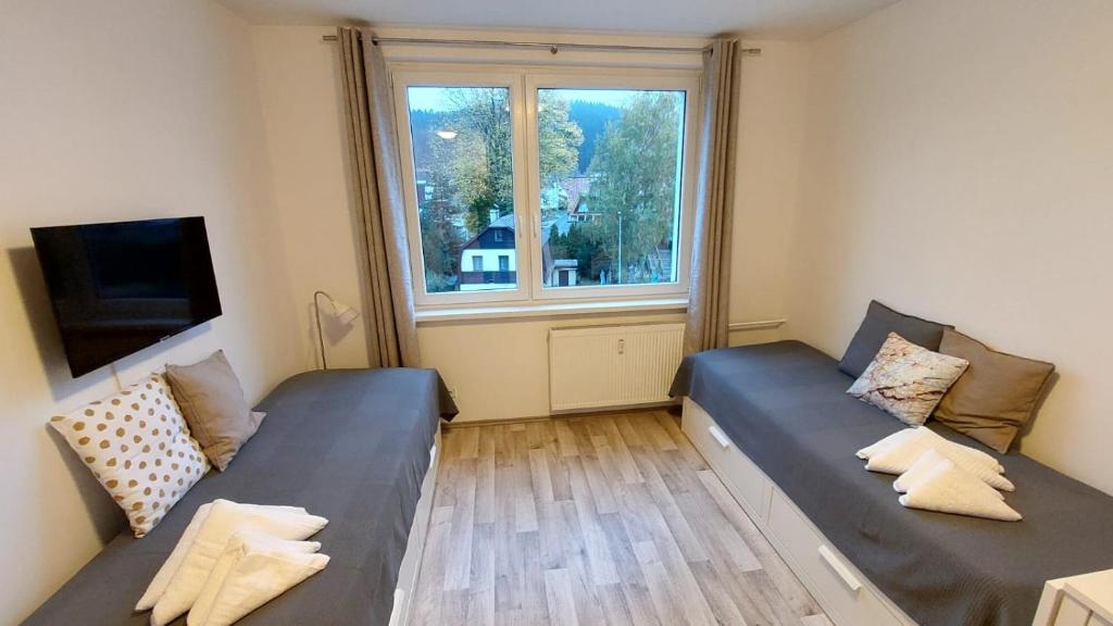 Posezení v ubytování Apartmán Pernink