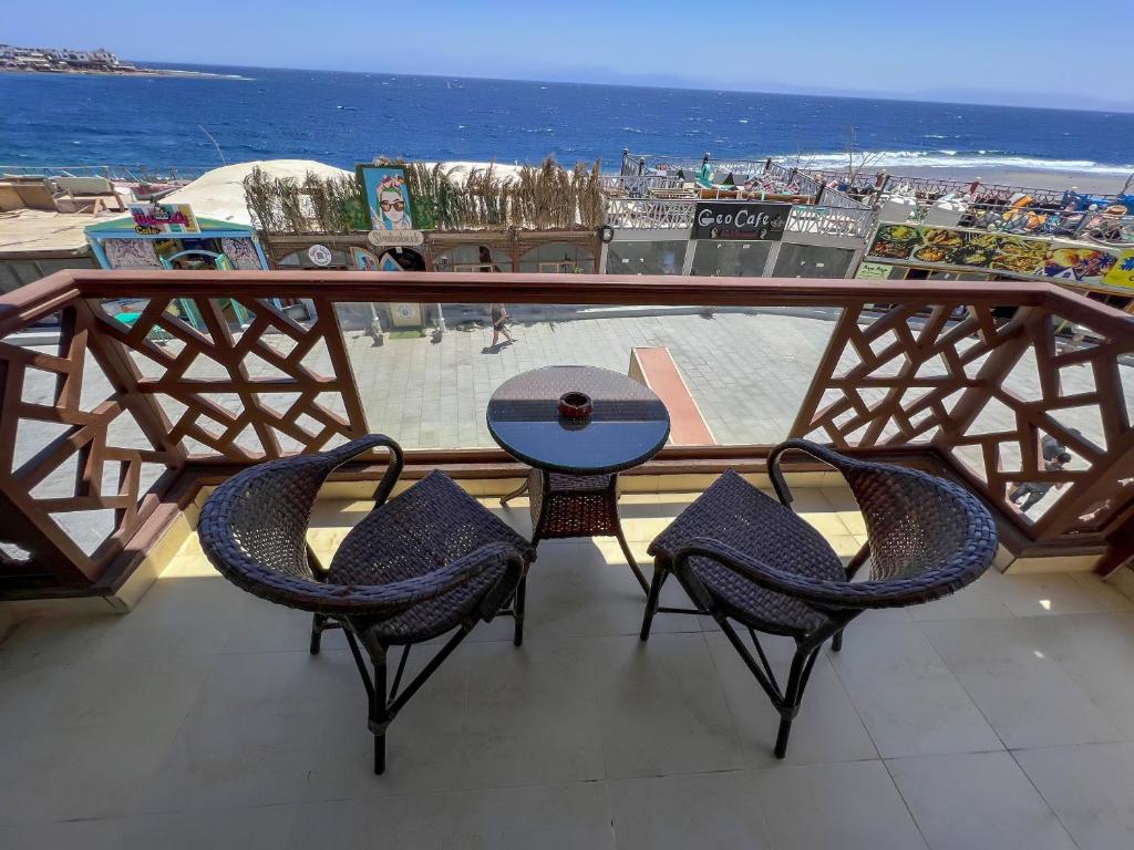 Balkón nebo terasa v ubytování Club Red Dahab Motel