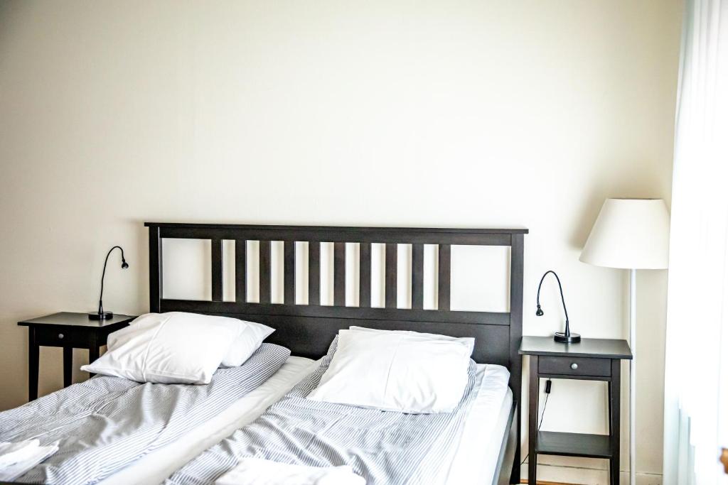 Postel nebo postele na pokoji v ubytování Saga Hotell