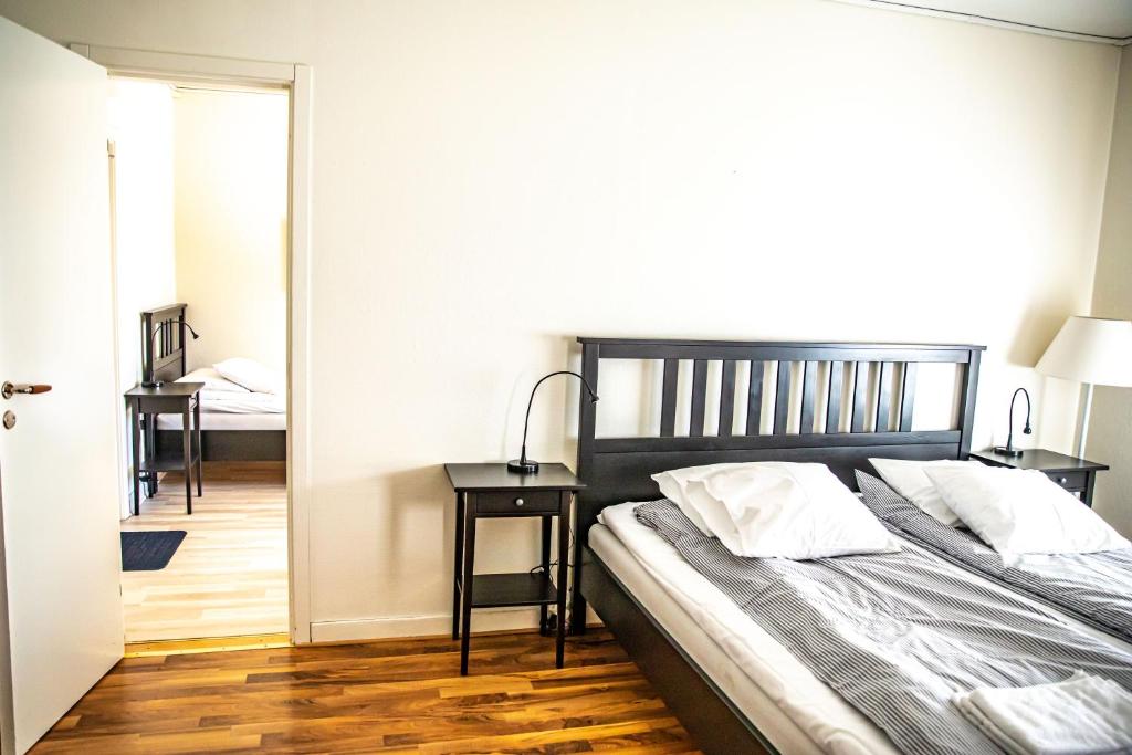 Postel nebo postele na pokoji v ubytování Saga Hotell