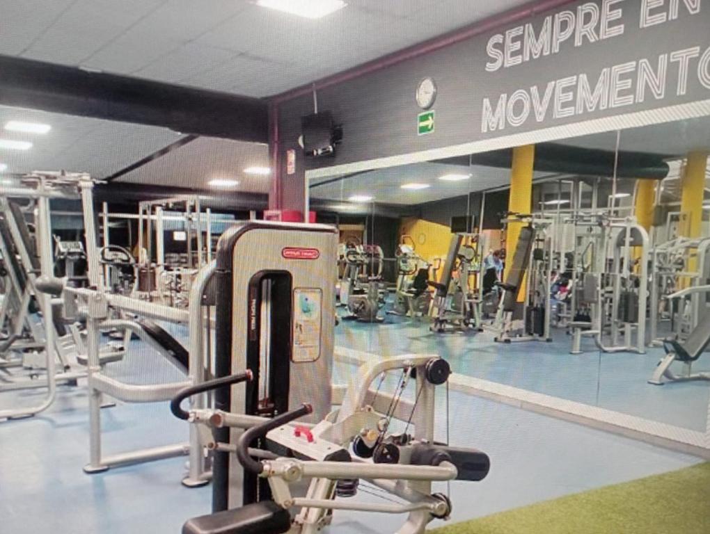 Centrum fitness w obiekcie Súper apartamento Santiago