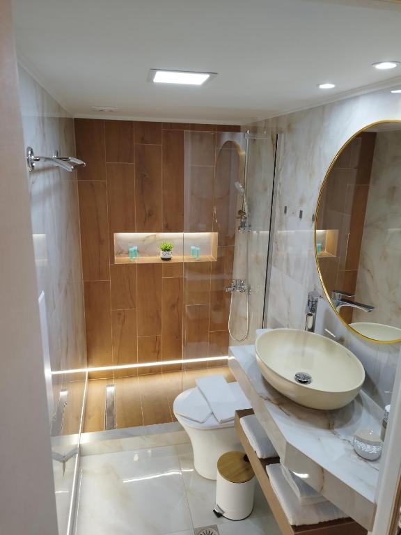 Koupelna v ubytování AEGEAN SUITES