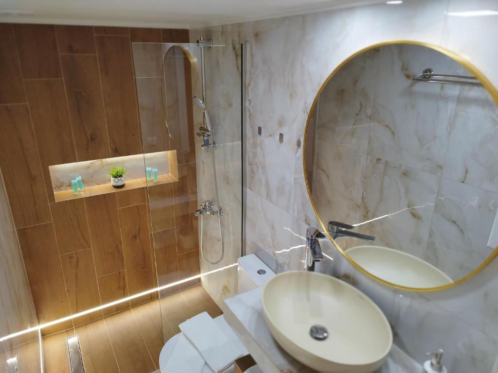 Koupelna v ubytování AEGEAN SUITES