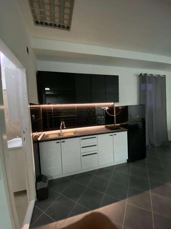 Kuchyň nebo kuchyňský kout v ubytování Apartman Dimitrijevic