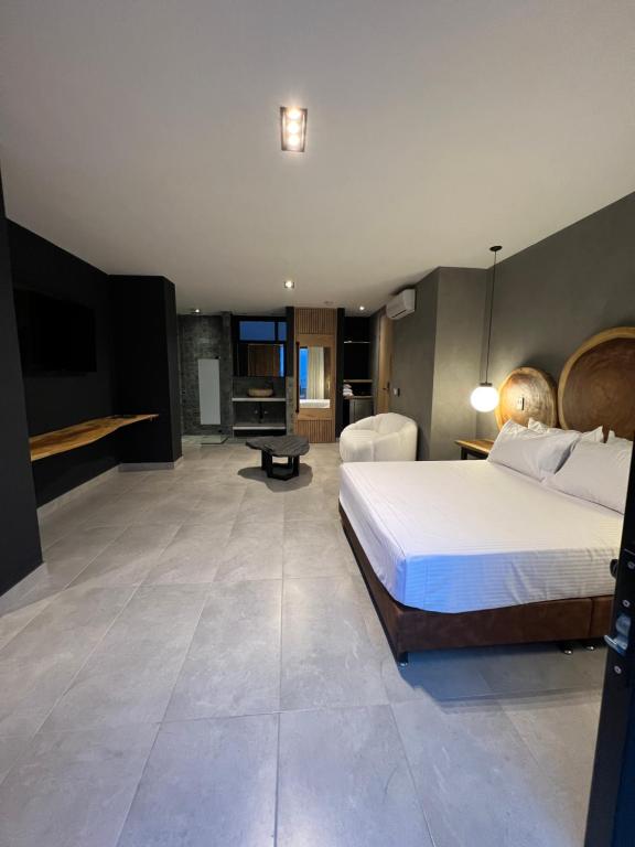 Postel nebo postele na pokoji v ubytování Hotel Zelva Negra
