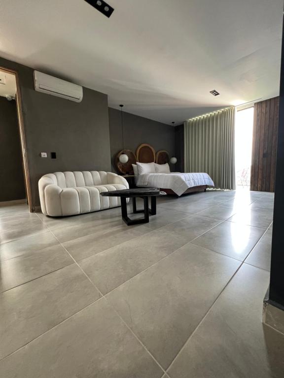 Postel nebo postele na pokoji v ubytování Hotel Zelva Negra