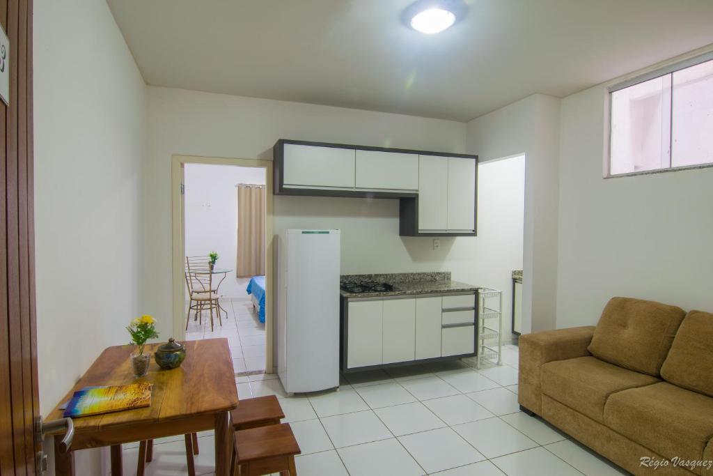 Kuchyň nebo kuchyňský kout v ubytování Hotel Caraipe