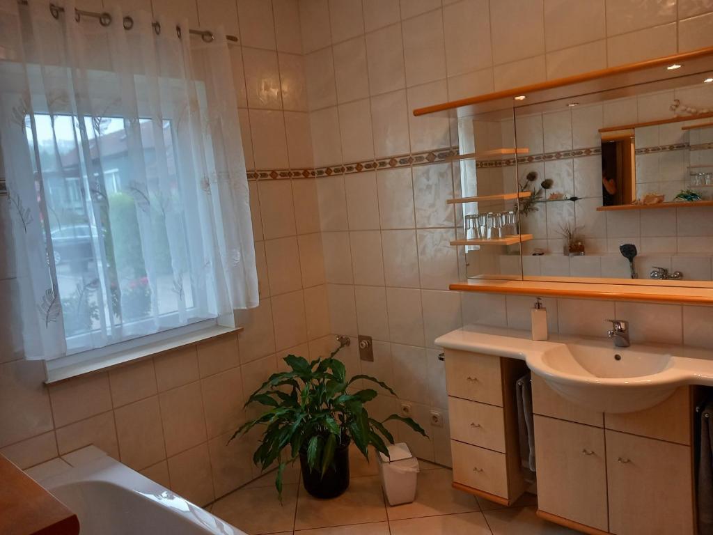 Koupelna v ubytování Wohlfühloase