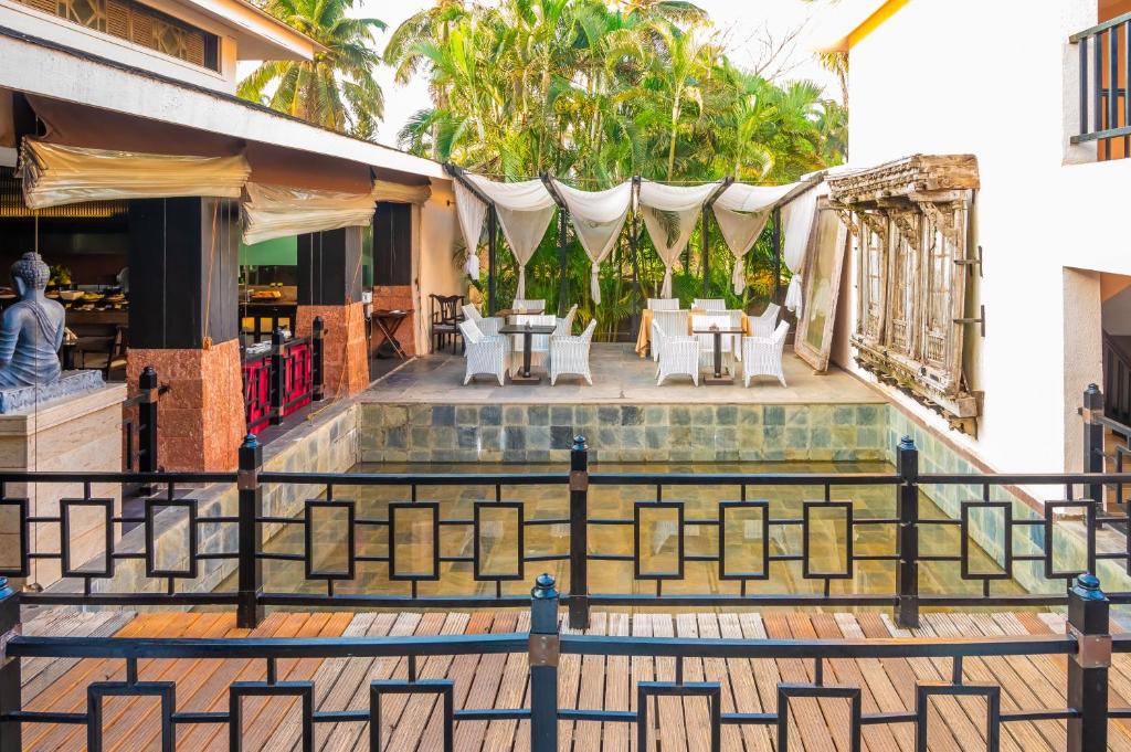 Balkón nebo terasa v ubytování O Hotel Goa, Candolim Beach