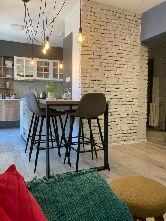 Ein Sitzbereich in der Unterkunft Mihajlovik LUX Apartment in Heart of SKOPJE