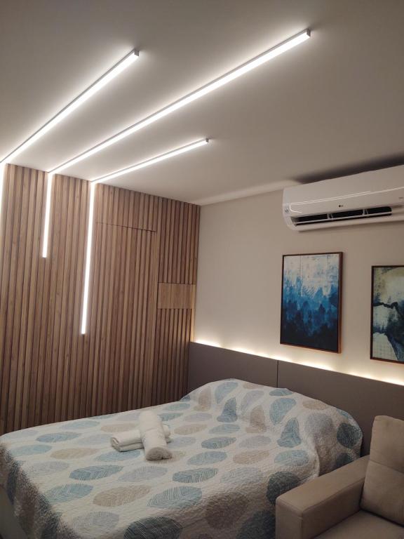 Ένα ή περισσότερα κρεβάτια σε δωμάτιο στο Beach Class Ilha do Leite 3105