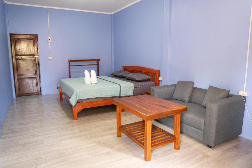 Posezení v ubytování Butterfly Hostel, Pai