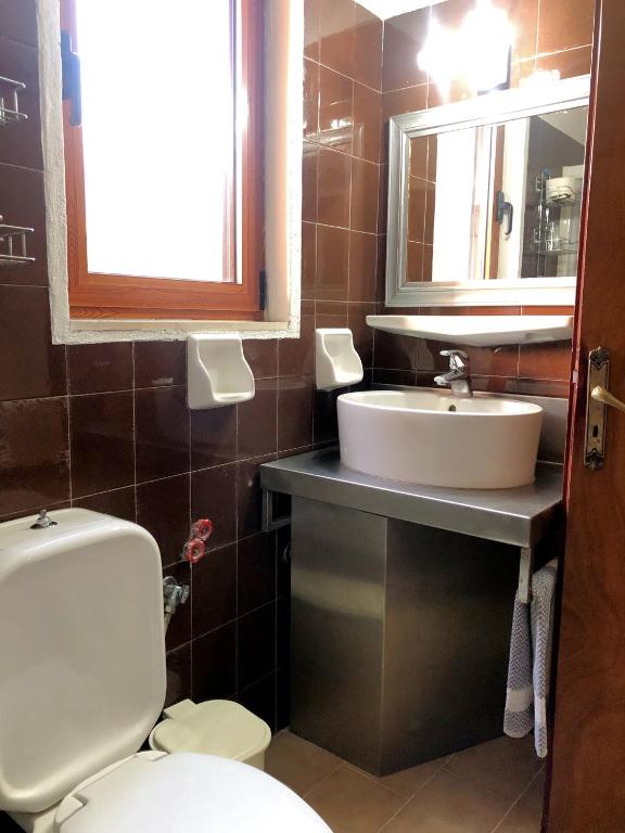 Koupelna v ubytování Lappa Hotel