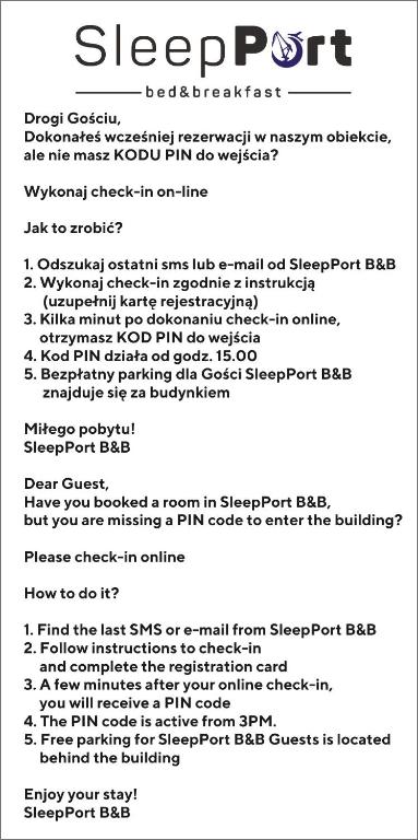 Sleep Port B&B - bezpłatny parking - 5