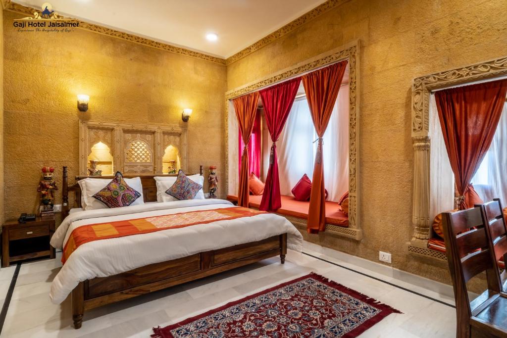 Postelja oz. postelje v sobi nastanitve Gaji Hotel Jaisalmer