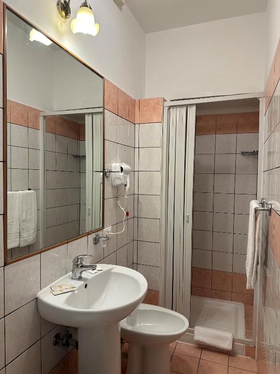 Koupelna v ubytování Hotel Il Papavero