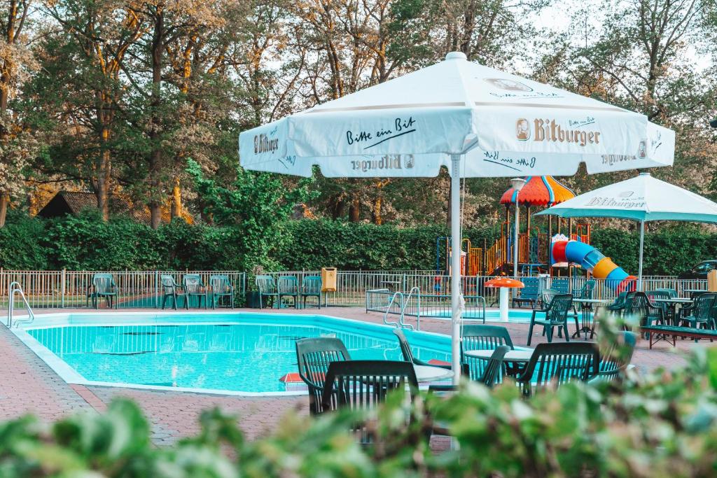 Bazén v ubytování Glamping Holten luxe safaritent 1 nebo v jeho okolí