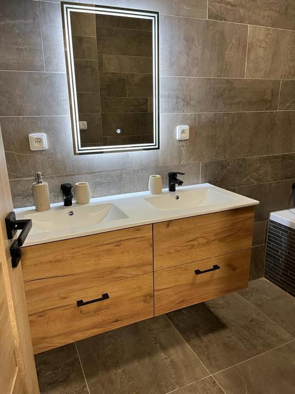 Koupelna v ubytování Apartmány Tobias
