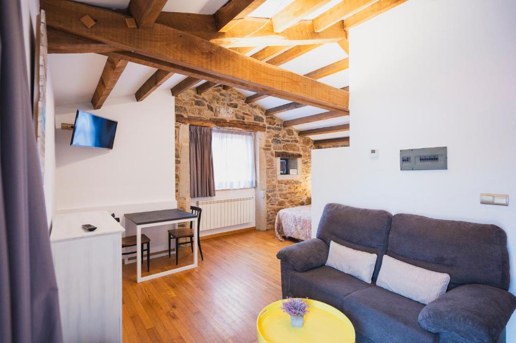 Posezení v ubytování Casa de Amancio