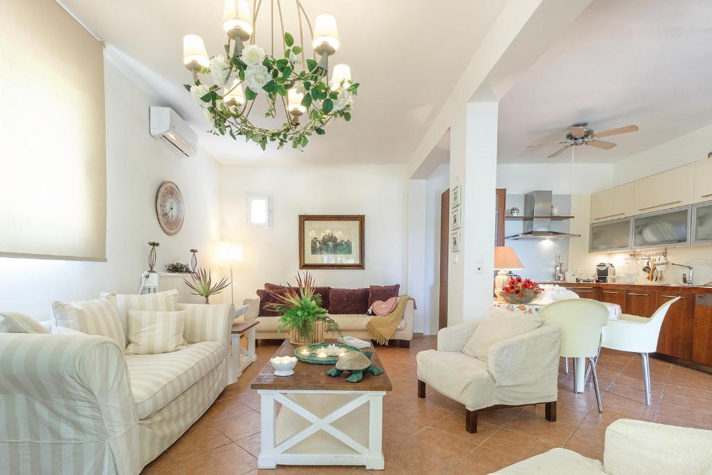 Posezení v ubytování Anatoli Villa Paliouri