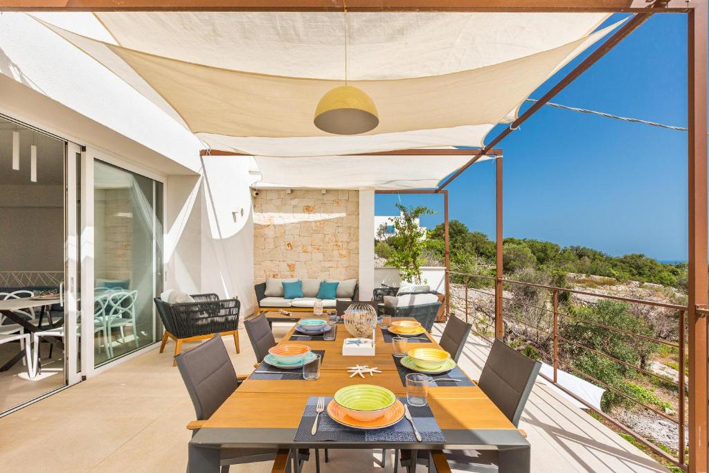 Balkón nebo terasa v ubytování Villa Briosa Maldive del Salento Pescoluse