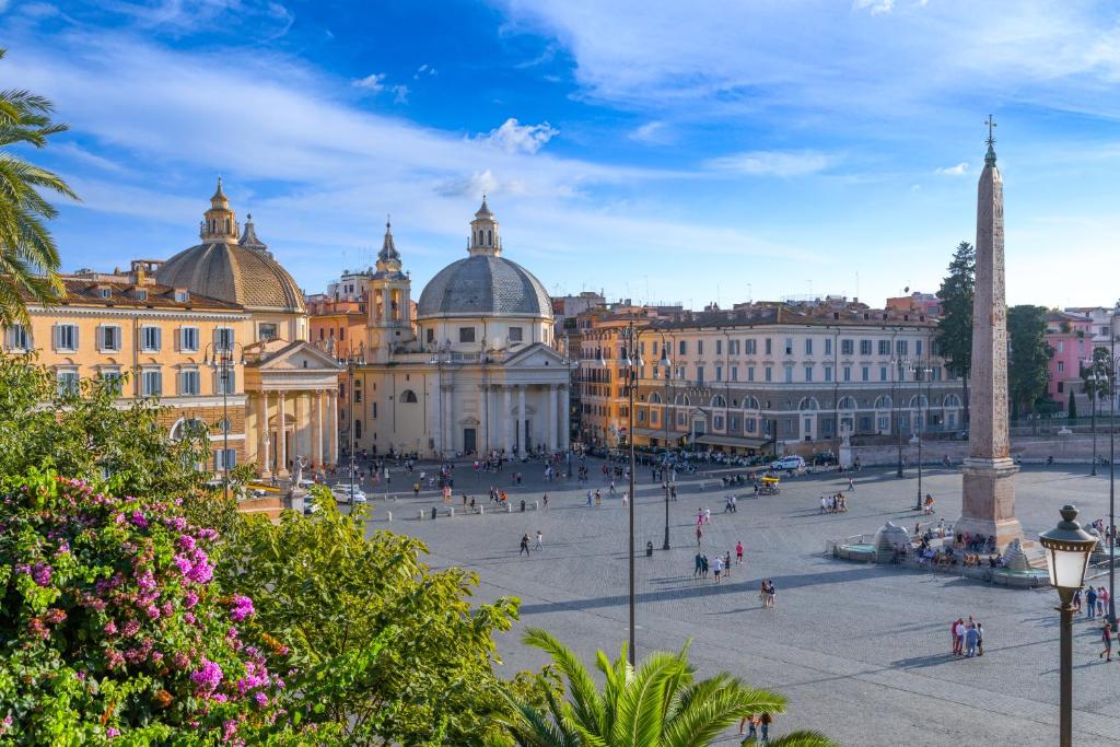 a view of a city square with buildings at Rome Plaza Suites, Luxury Collection in Rome