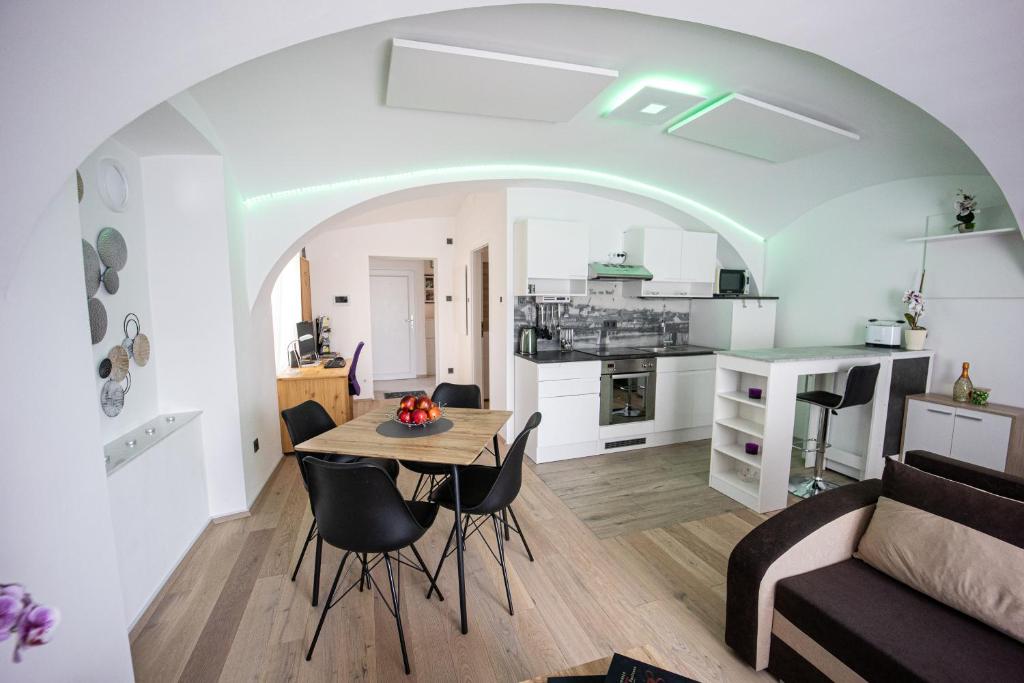 Kuchyň nebo kuchyňský kout v ubytování Apartment MaRI&BoR