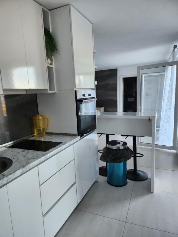 Kuchyň nebo kuchyňský kout v ubytování Apartments Merin