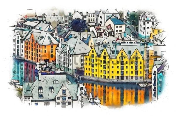 Fotografie z fotogalerie ubytování Charming apartment in Ålesund center with free parking v destinaci Ålesund