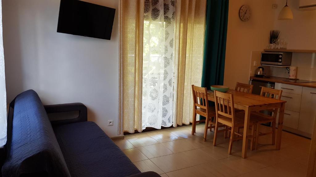 Kuchyňa alebo kuchynka v ubytovaní Domki letniskowe,apartamenty Wczasowa 8a