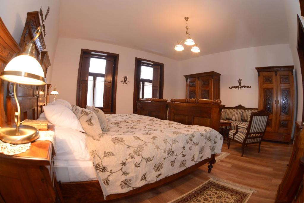 Posteľ alebo postele v izbe v ubytovaní Levendula Porta és Pajtaszínház