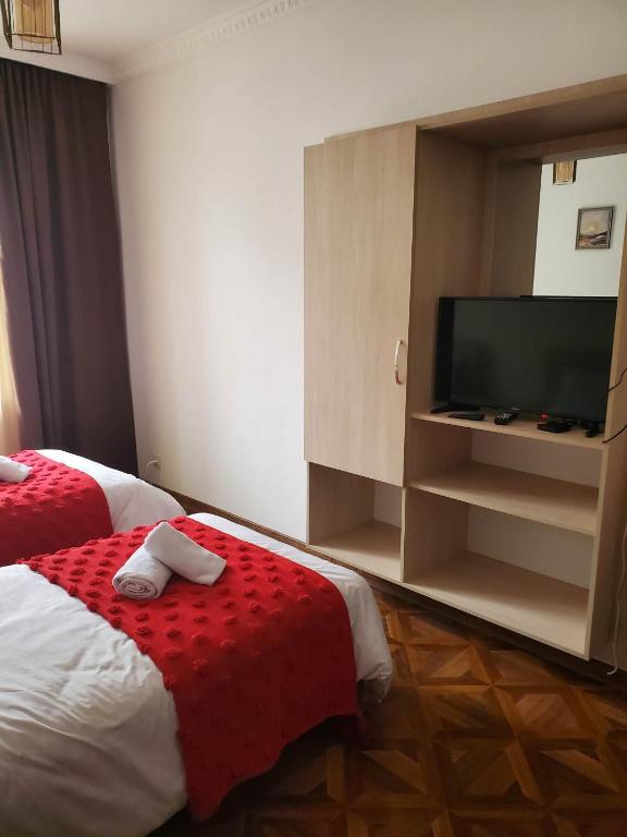 TV a/nebo společenská místnost v ubytování DIOSKURIA BORJOMi