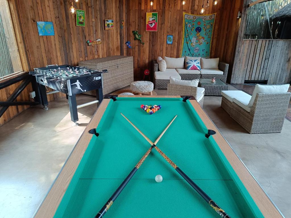 Biliár nebo kulečník v ubytování Ikamu's lodge
