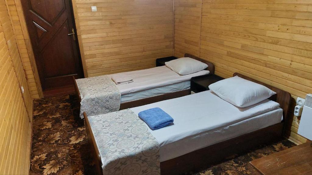 Postel nebo postele na pokoji v ubytování Kvasnyi