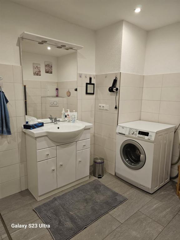 Koupelna v ubytování Ferienwohnung ,,Hinter der Mauer''