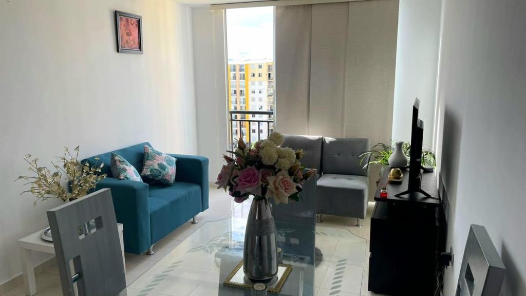 Posezení v ubytování CB Somos AT HOME Apto cómodo e impecable con Aire Acondicionado