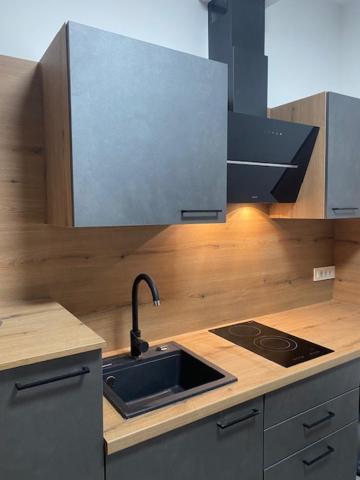 a kitchen with a sink and a counter top at Sandra's House in Izola