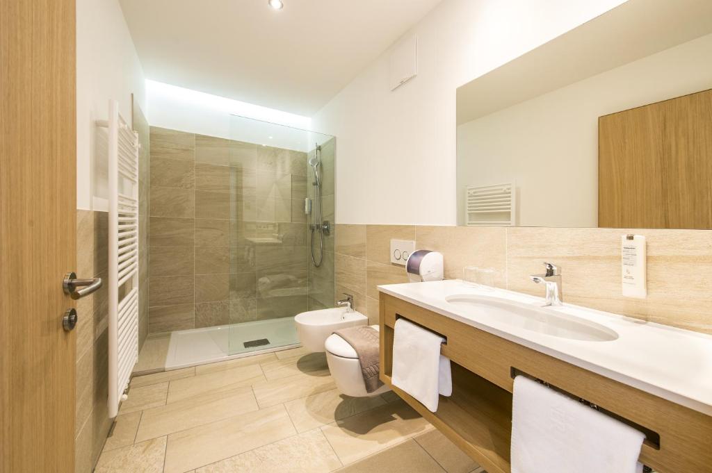 Koupelna v ubytování Hotel CampingPark Steiner
