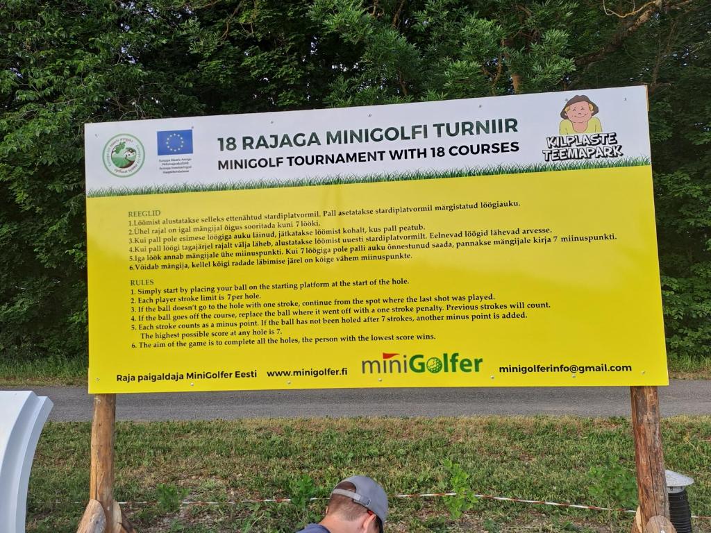 Certifikát, hodnocení, plakát nebo jiný dokument vystavený v ubytování Kilplaste küla kämpingud