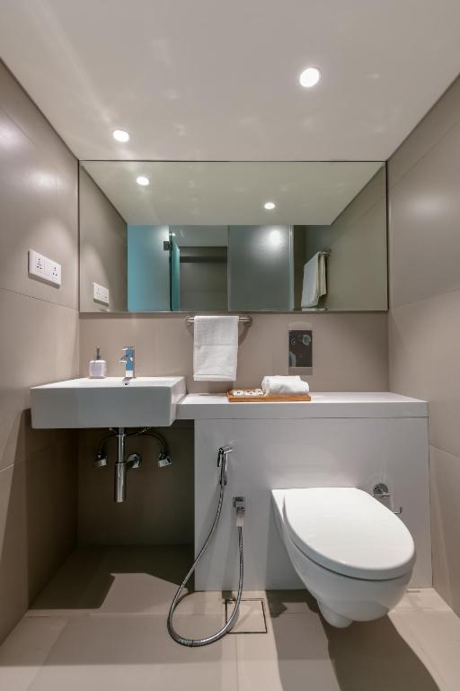 Koupelna v ubytování Hotel Centro