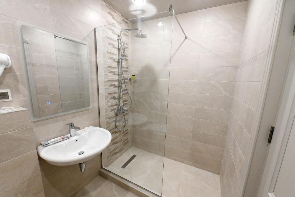 Koupelna v ubytování Prime Hotel