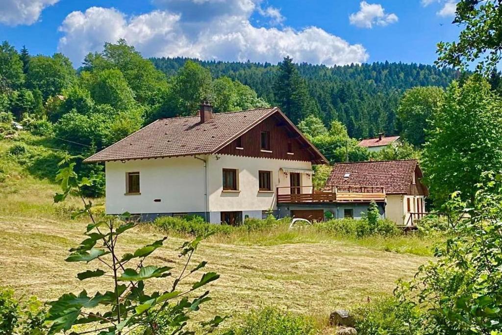 uma casa no meio de um campo em House type chalet - sauna and balneo - 14 pers em Gérardmer