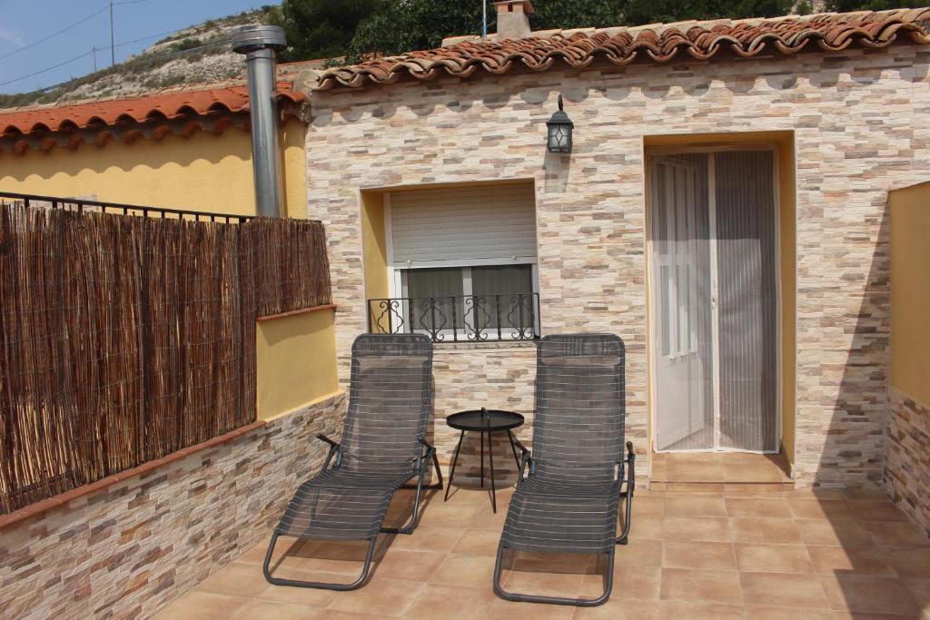 Patio alebo iná vonkajšia časť ubytovania Mirada al Júcar