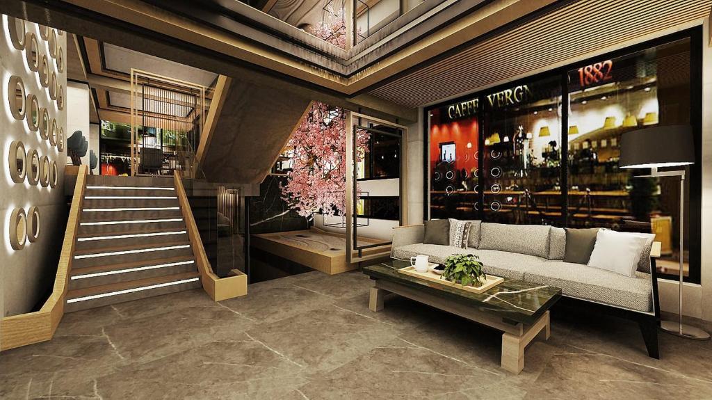Posezení v ubytování Hanami Design Hotel