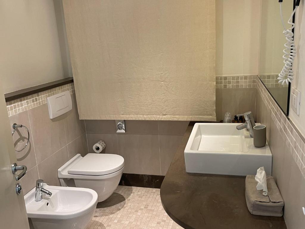 Koupelna v ubytování Hotel Ril